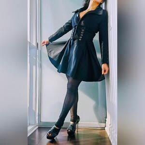 Elegant ASOS Petite Wool Coat w Skater Skirt